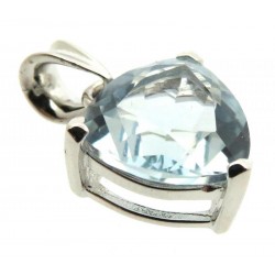 Siberian Aquamarine Quartz Sterling Silver Pendant 04